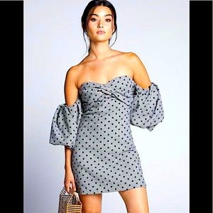 Eggie the Delilah polka dot puffy sleeve dress size XS